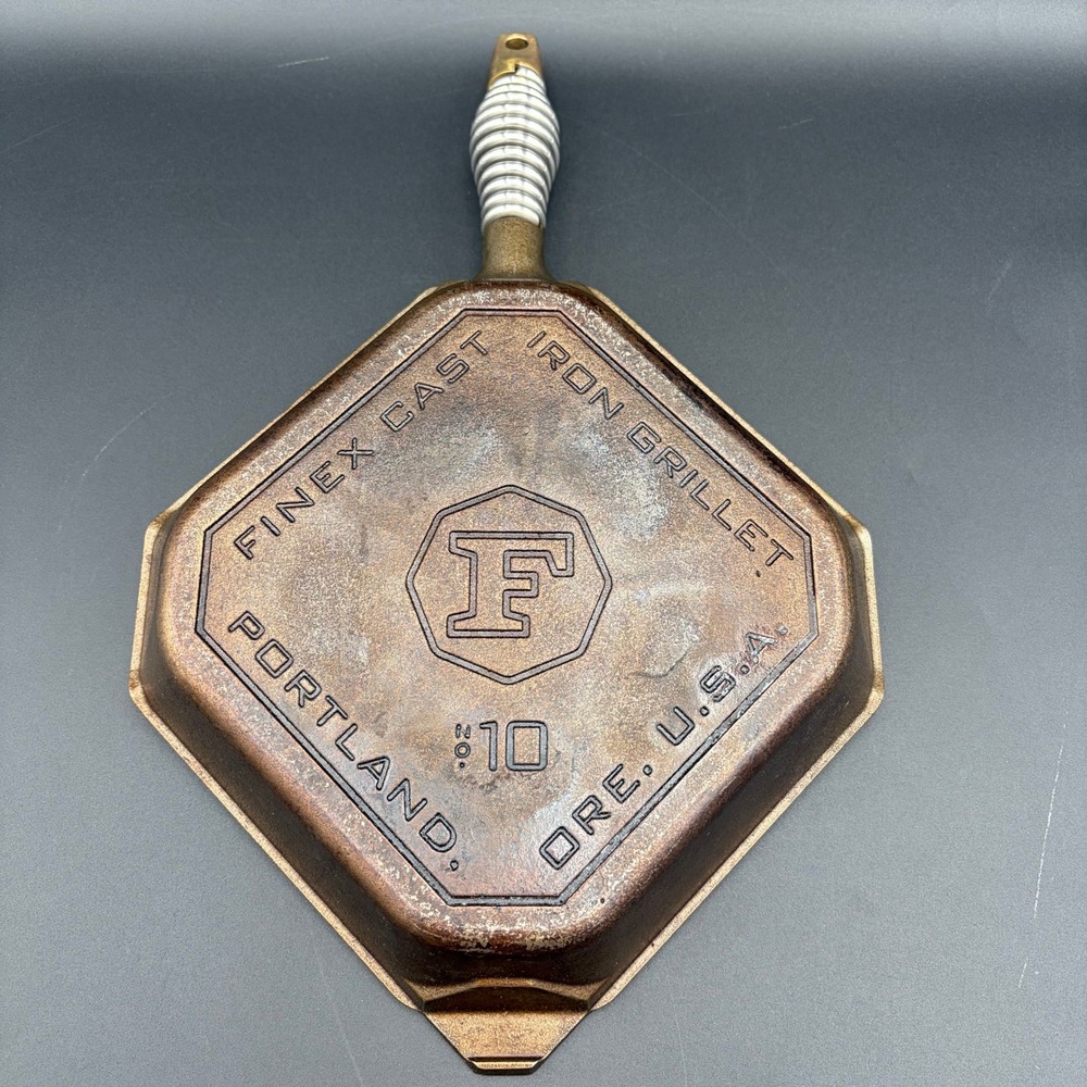 Finex No 10 Cast Iron Grillet Pan 10 Inch Grill Skillet USA Made